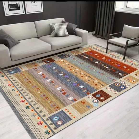 NWOT- Bohemian Design Rectangular Large Area Rug - Picture 3 of 6